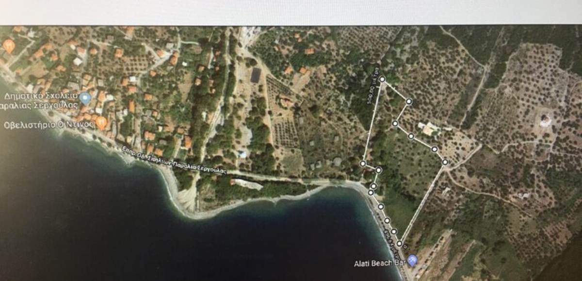 Παραλία Σεργούλας Φωκίδα. Πώληση Αγροτεμαχίου 30.940 Μ2.