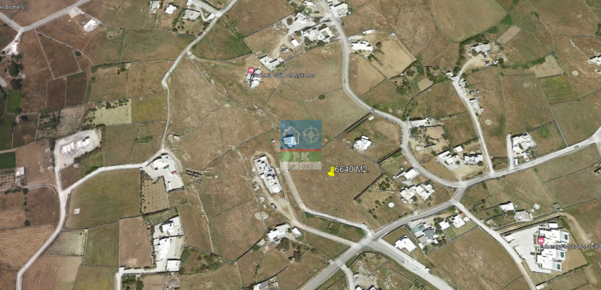 Μύκονος, Άνω Μερά. Πώληση Οικοπέδου υπο ένταξη 6.640 Μ2.